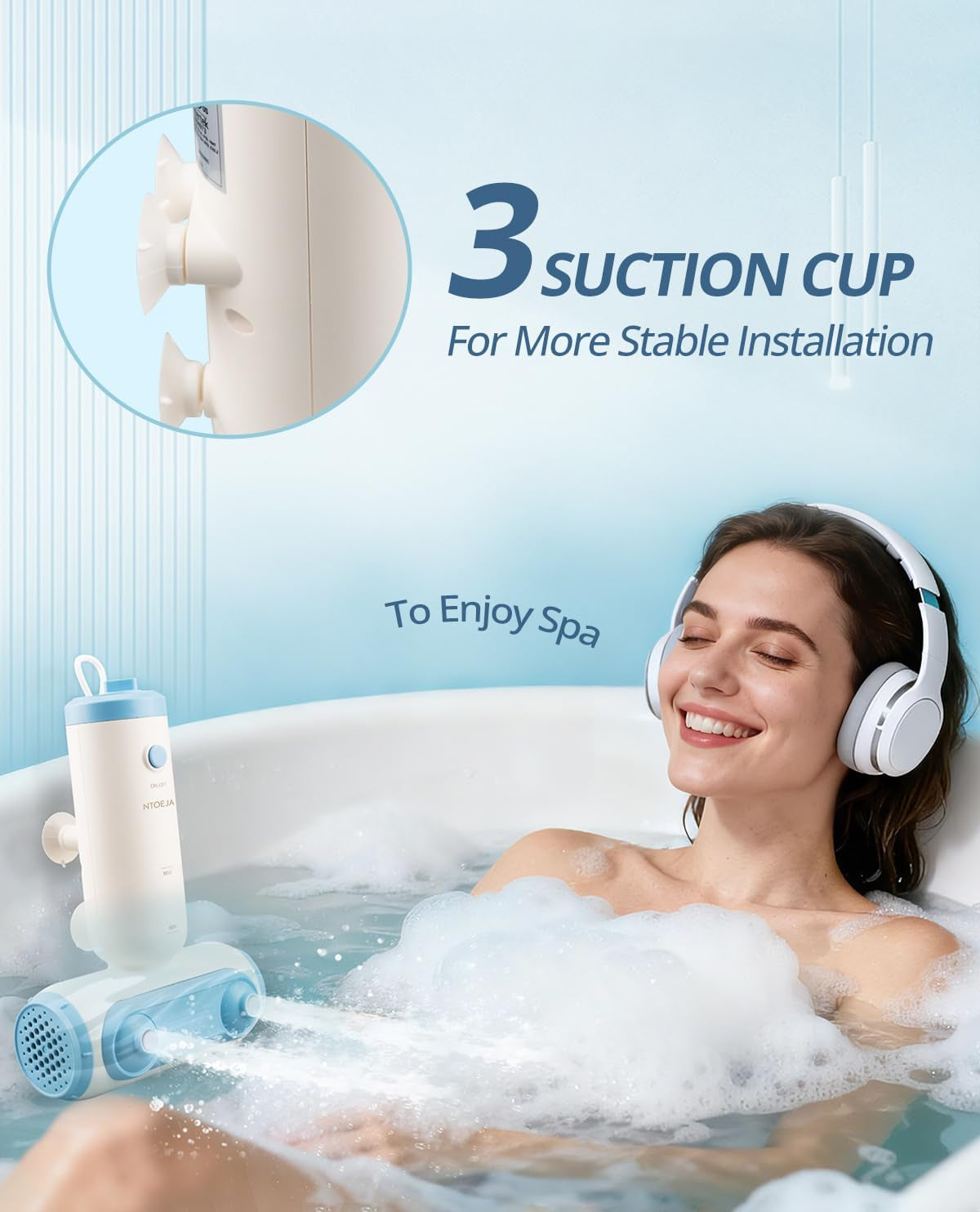 Bathtub Jets for Tub, Portable Jet Spa Bubble Machine (Corded)‌ | Bath Jets for Tub, Dual Hydro Jets, Bathtub Bubble Machine, Bath Jets for Bathtub