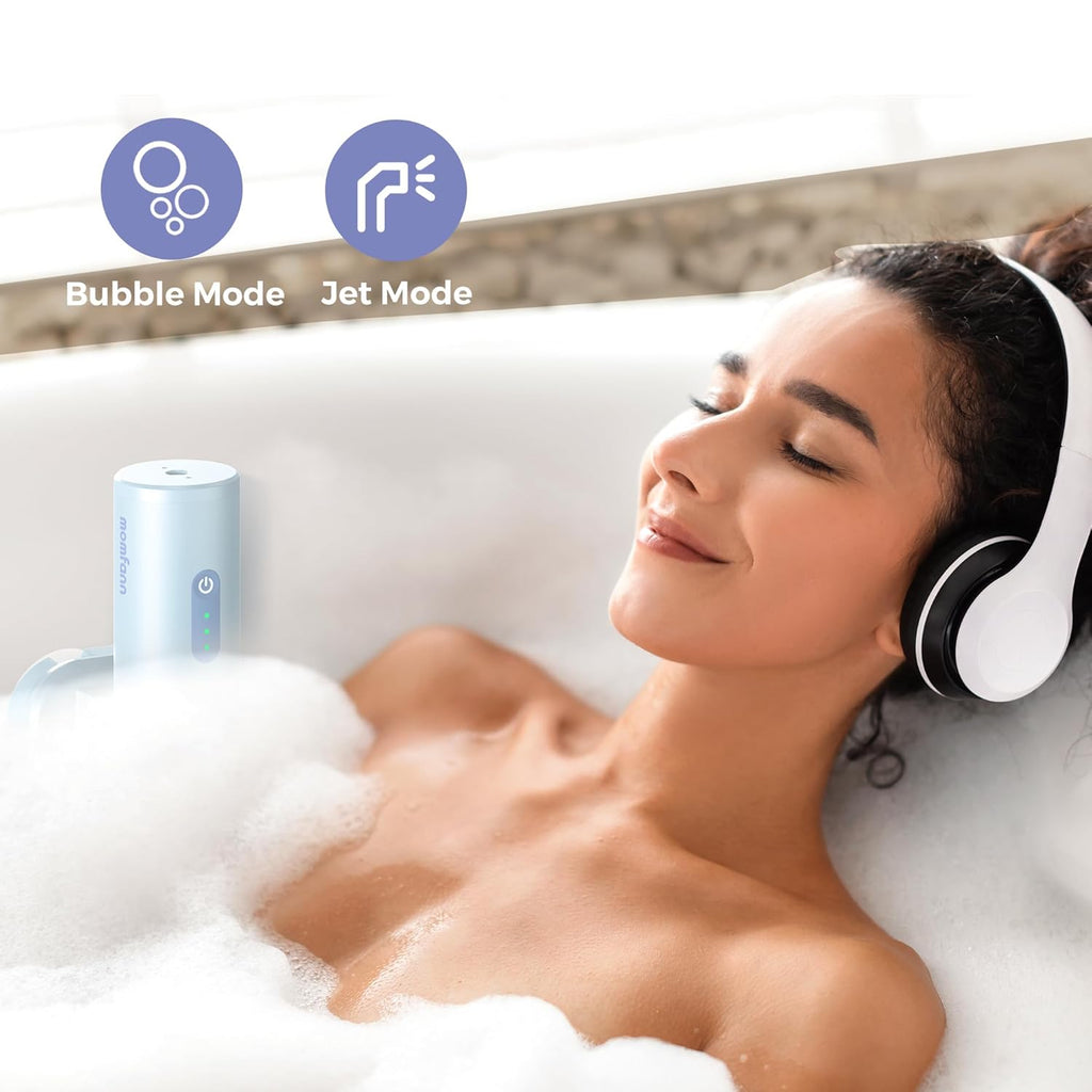Bath Jet Spa, Bath Jet/Bubble Mode, Cordless Portable Bathtub Accessories with 3-Level Adjustable Speed, Bathtub Jets for Home Spa, Relaxing (Blue)
