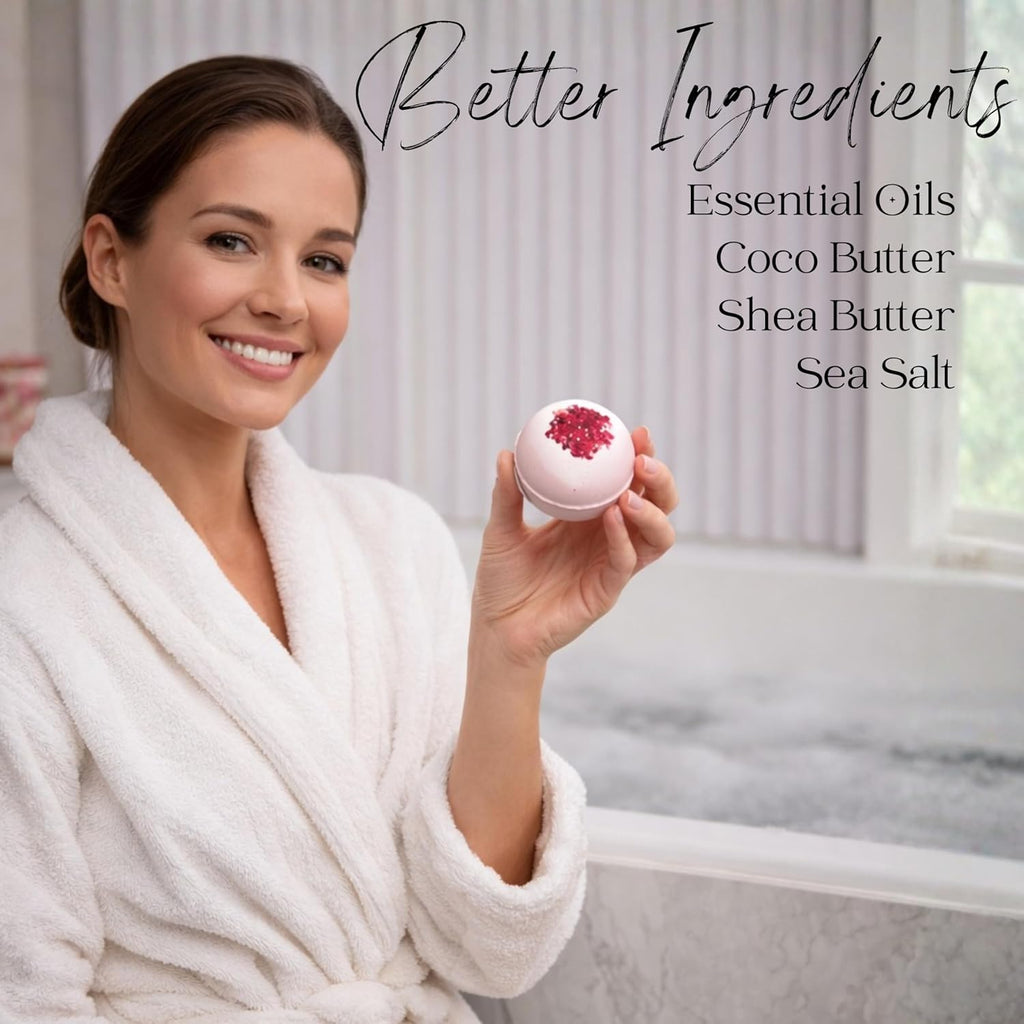 12 Inspire Bath Bombs for Women & Girls – Flower Topped Bath Bombs Girls, Fun Bathbombs Set, Organic Bath Fizzers, Luxury Gift for Mothers Day, Birthday, Christmas, Easter or Self Care