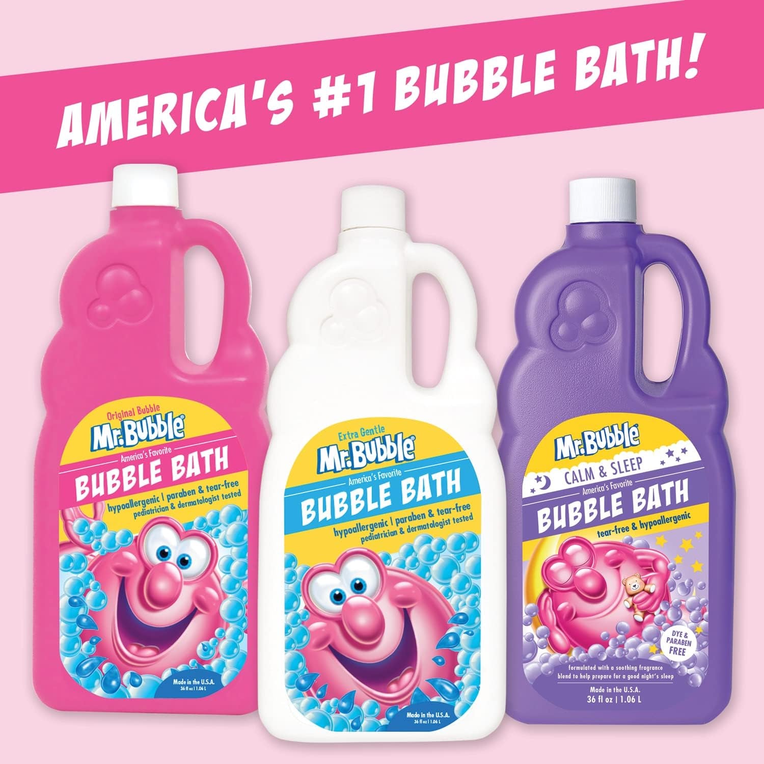 Extra Gentle Bubble Bath - Hypoallergenic, Tear Free Bubble Bath Solution Perfect for Sensitive Skin (Pack of 2 Bottles, 16 Fl Oz Each)