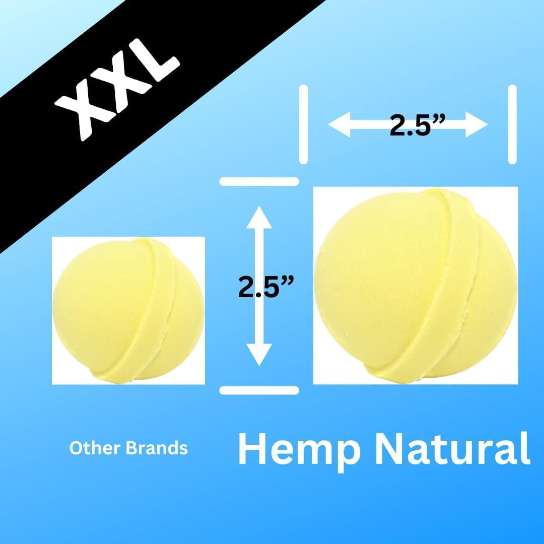 Variety 6 Pack Bath Bombs Organic Hempseed & Organic Coconut Oil Handmade in the USA