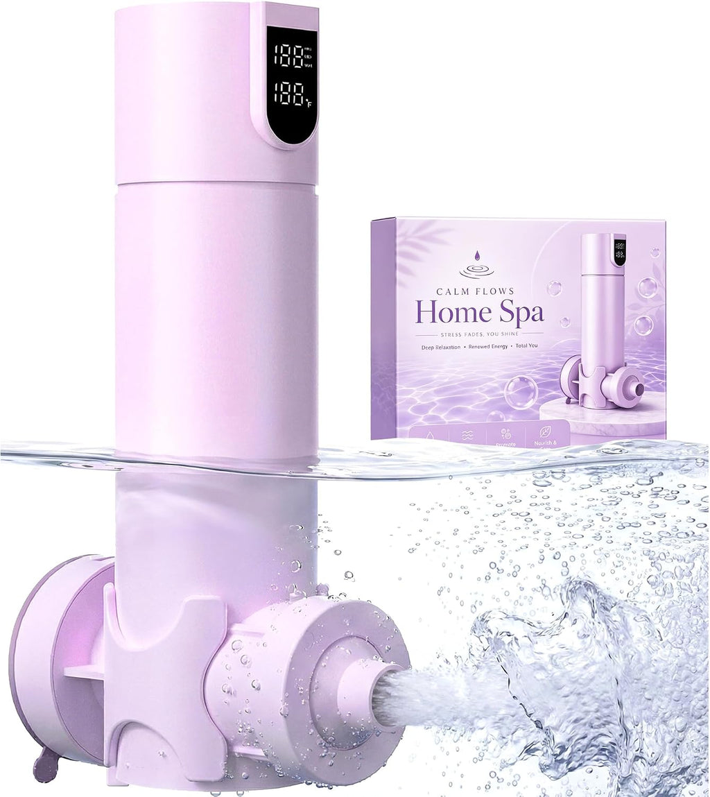 Bath Jets for Tub – Portable Cordless Bath Jet Spa for Bathtub with Vacuum-Lock Suction, Dual Jet & Bubble Mode, 360° Adjustable Water Flow