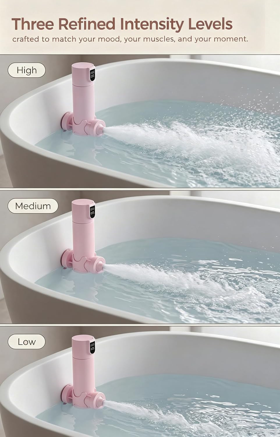 Bath Jets for Tub – Portable Cordless Bath Jet Spa for Bathtub with Vacuum-Lock Suction, Dual Jet & Bubble Mode, 360° Adjustable Water Flow