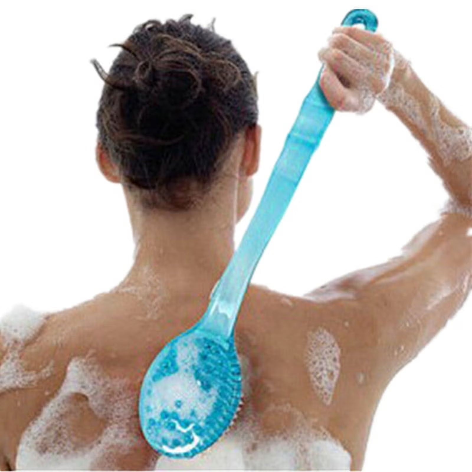 Body Brush with Long Handle - Back Scrubber for Exfoliating Skin, Improve Circulation and Shower Brush for Skin Health - Wet or Dry Body Brushing