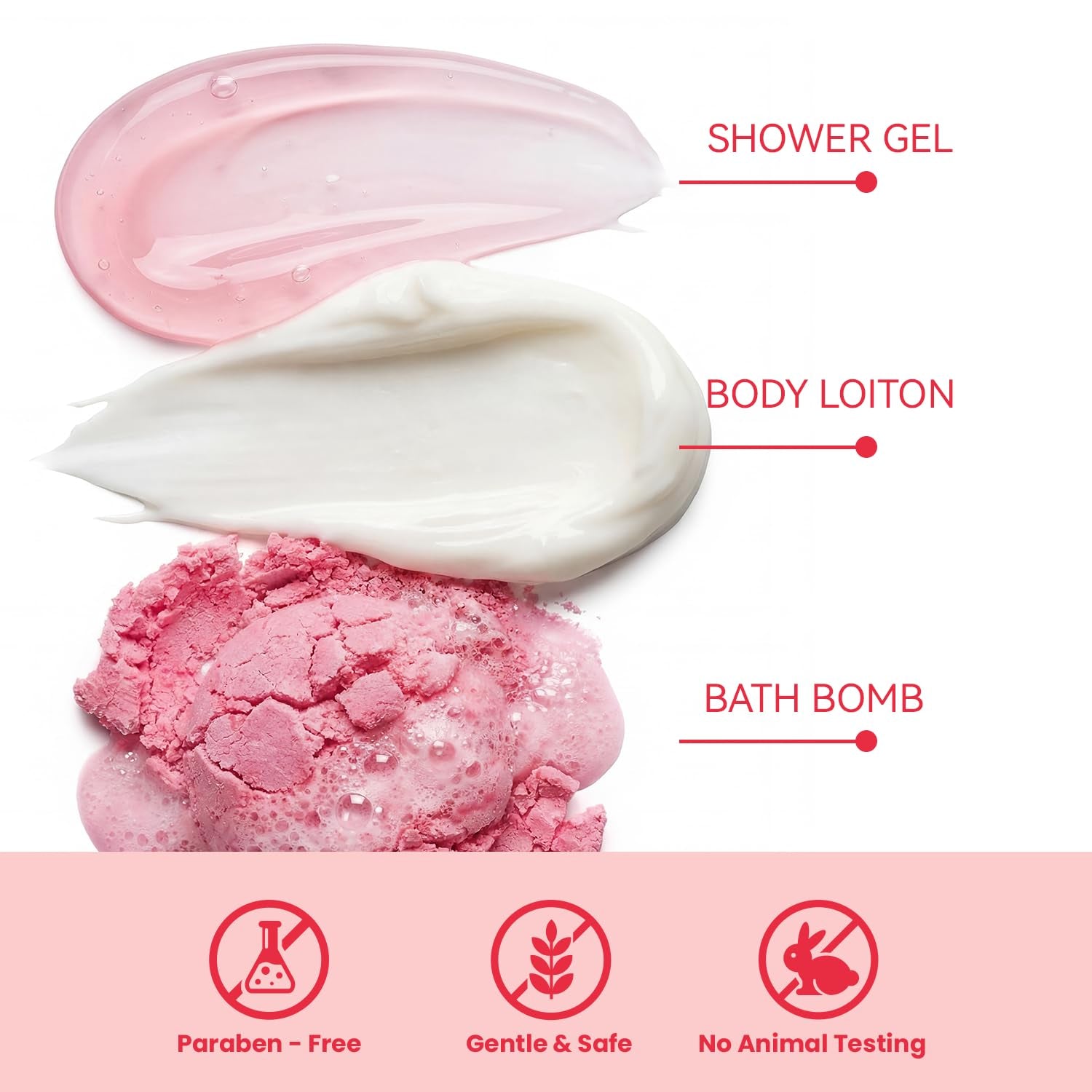 Gift Set for Women, Bath Sets for Women Gift, 8 Pcs Rose Spa Basket Includes Bubble Bath, Shower Gel, Body Lotion, Mom Birthday Gifts, Mother‘S Day Gifts for Her