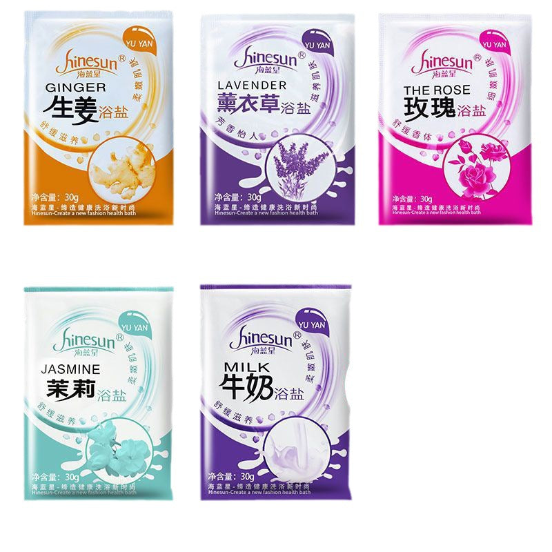 Scented bath salts for foot soaking