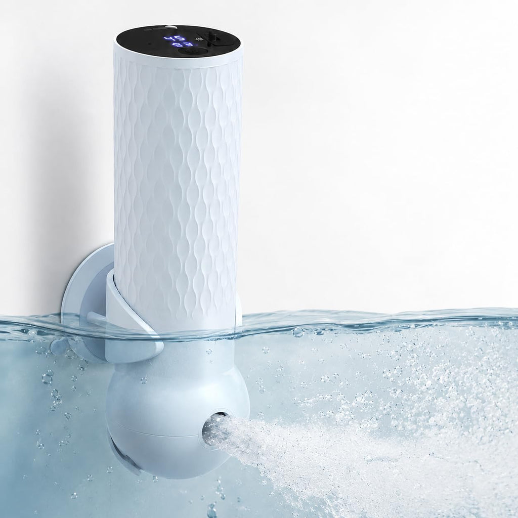 Upgraded Bath Jet SPA for Tub with Display Screen, Portable Handheld Bathtub Jet with Battery Level and Temperature Display, Bubble/Jet Two Mode, 8800Mah, IP67 Waterproof, 3 Adjustable Speeds