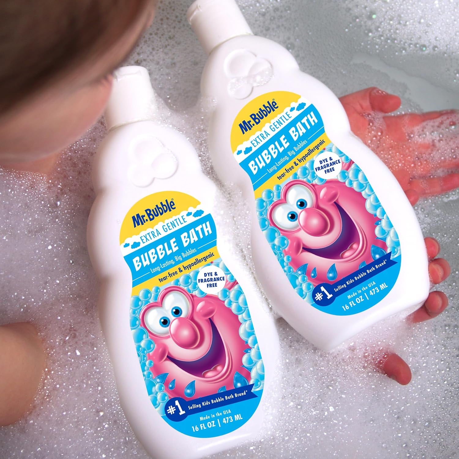 Extra Gentle Bubble Bath - Hypoallergenic, Tear Free Bubble Bath Solution Perfect for Sensitive Skin (Pack of 2 Bottles, 16 Fl Oz Each)